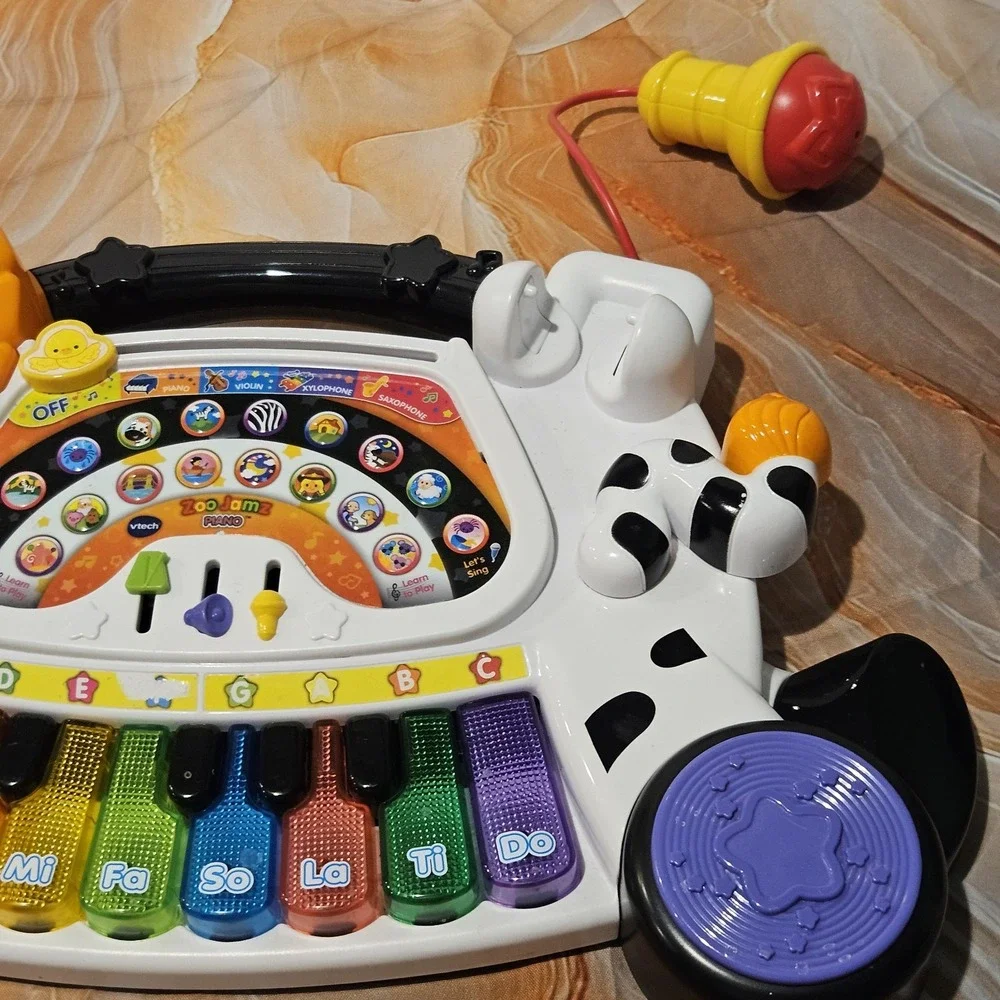 VTech Zoo Jamz 4-in-1 Zebra Piano Musical Learning Activity Toy #1791 Works
